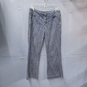 Maurices Gray Flare Wide Leg Jeans Casual Style